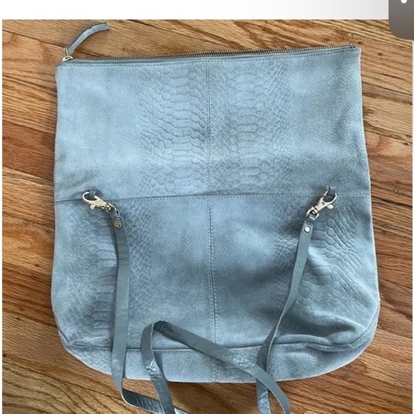 Topshop Suede Clutch/Crossbody.   Grey excellent condition. - Picture 2 of 9